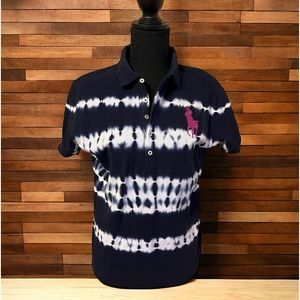 Ralph Lauren navy & white polo.